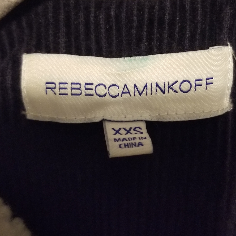 Rebecca Minkoff Koshova Faux Shearling Jacket in Navi Size XXS - Picture 12 of 14